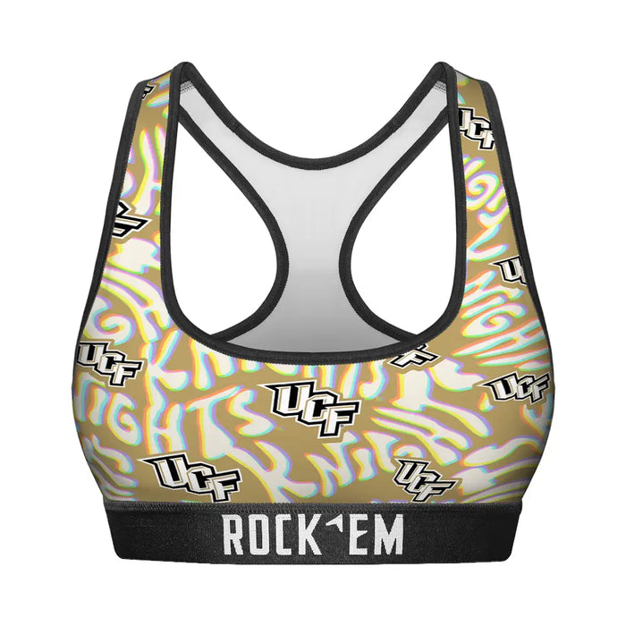 Women's Sports Bra - UCF Knights - Twisted Wordmark by Rock 'Em Socks