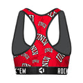 Women's Sports Bra - UNLV Rebels - Logo All-Over by Rock 'Em Socks