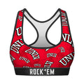 Women's Sports Bra - UNLV Rebels - Logo All-Over by Rock 'Em Socks