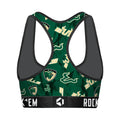 Women's Sports Bra - USF Bulls - Logo All-Over by Rock 'Em Socks