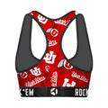 Women's Sports Bra - Utah Utes - Logo All-Over by Rock 'Em Socks
