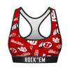 Women's Sports Bra - Utah Utes - Logo All-Over