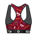 Women's Sports Bra - Virginia Tech Hokies - Logo All-Over by Rock 'Em Socks
