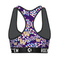 Women's Sports Bra - Washington Huskies - Twisted Wordmark by Rock 'Em Socks