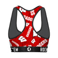Women's Sports Bra - Wisconsin Badgers - Logo All-Over by Rock 'Em Socks