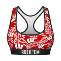 Women's Sports Bra - Wisconsin Badgers - Twisted Wordmark by Rock 'Em Socks