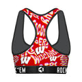Women's Sports Bra - Wisconsin Badgers - Twisted Wordmark by Rock 'Em Socks