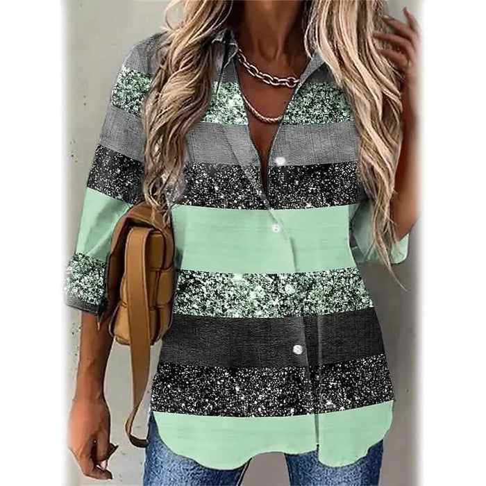 Women's Striped Casual Long Sleeve Shirt by DailySale