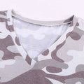 Women's Summer Camo V Neck Short Sleeve Tee Shirts Casual Loose Blouse Tops by DailySale