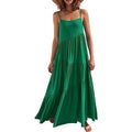 Women's Summer Casual Loose Sleeveless Spaghetti Strap Asymmetric Tiered Beach Maxi Long Dress by DailySale