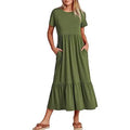 Women's Summer Casual Short Sleeve Crewneck Swing Dress by DailySale