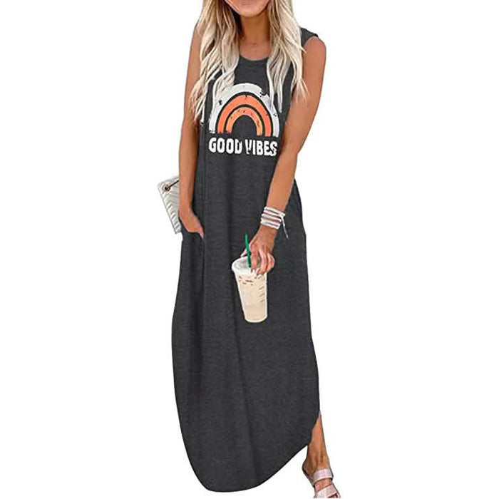 Women's Summer Hawaiian Good Vibes Beach Casual Dress by DailySale