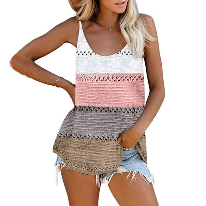Women's Summer Scoop Neck Knit Cami Tank Blouse by DailySale