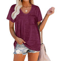 Women's Summer Short Sleeve Crew Neck Pocket Top by DailySale
