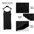 Women's Summer Spaghetti Strap Casual Swing Tank Beach Cover Up Dress with Pockets by DailySale