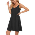 Women's Summer Spaghetti Strap Casual Swing Tank Beach Cover Up Dress with Pockets by DailySale