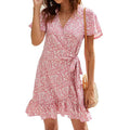Women's Summer Wrap V Neck Polka Dot Dress by DailySale