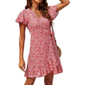 Women's Summer Wrap V Neck Polka Dot Dress by DailySale