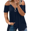 Women's Tailored Zip Crew Neck Plus Size Top by DailySale
