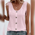 Women's Tank Top Plain Button U Neck by DailySale