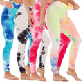 Women's Tie Dye High Waist Tummy Control Butt Lift Yoga Pants Workout Leggings by DailySale