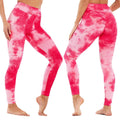 Women's Tie Dye High Waist Tummy Control Butt Lift Yoga Pants Workout Leggings by DailySale