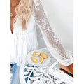 Women's Tunic Blouse Eyelet Top V Neck Tops by DailySale