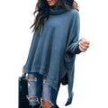 Women's Turtle Cowl Neck Long Batwing Sleeve Sweater by DailySale