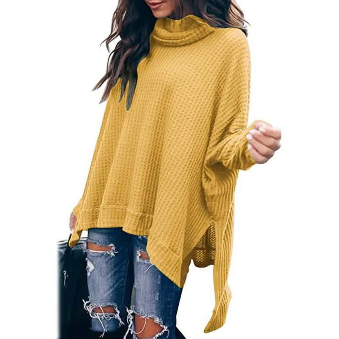 Women's Turtle Cowl Neck Long Batwing Sleeve Sweater by DailySale