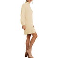 Women's Turtleneck Long Lantern Sleeve Casual Loose Oversized Sweater Dress by DailySale