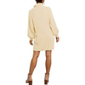 Women's Turtleneck Long Lantern Sleeve Casual Loose Oversized Sweater Dress by DailySale