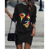 Women's Turtleneck Sweatshirt Dress