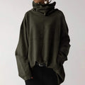 Women's Turtleneck Wide Sleeves Solid Loose Pullover Sweatshirt by DailySale