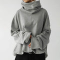 Women's Turtleneck Wide Sleeves Solid Loose Pullover Sweatshirt by DailySale