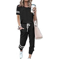 Women's Two Piece Outfits Casual Tracksuits Short Sleeve Sweatsuits with Pockets by DailySale