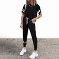 Women's Two Piece Outfits Casual Tracksuits Short Sleeve Sweatsuits with Pockets by DailySale