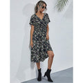 Women's V Neck Casual Boho Loose Midi Dress by DailySale
