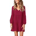 Women's V Neck Casual Loose Dress by DailySale