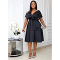 Women's V-Neck Elegant A-Line Dress by DailySale