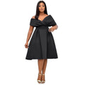Women's V-Neck Elegant A-Line Dress by DailySale