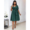 Women's V-Neck Elegant A-Line Dress by DailySale