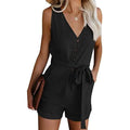 Women's V Neck Jumpsuits Casual Sleeveless Romper by DailySale