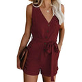 Women's V Neck Jumpsuits Casual Sleeveless Romper by DailySale