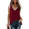 Women's V Neck Lace Tank Top - Assorted Styles by DailySale