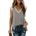 Women's V Neck Lace Tank Top - Assorted Styles by DailySale