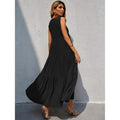 Women's V-neck Ruffle Hem Solid Dress by DailySale