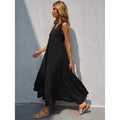 Women's V-neck Ruffle Hem Solid Dress by DailySale
