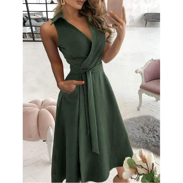 Women's V-Neck Sleeveless Long Dress by DailySale