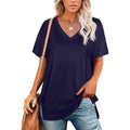 Women's V Neck T Shirts Basic Short Sleeve Tees Tops by DailySale
