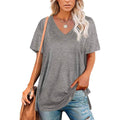 Women's V Neck T Shirts Basic Short Sleeve Tees Tops by DailySale